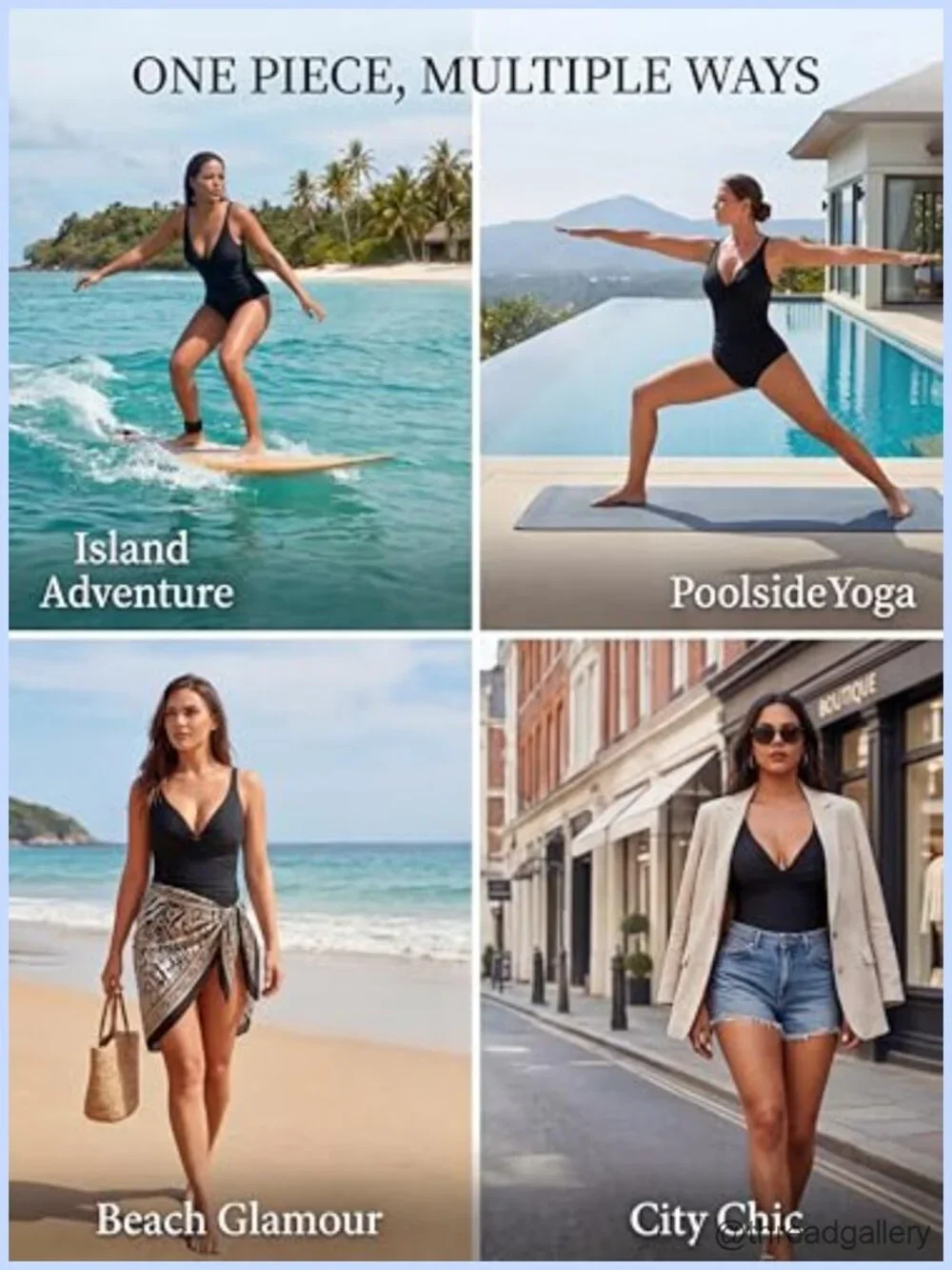 Women's Tummy Control One Piece Swimsuit V Neck Ruched Push Up Retro Bathing